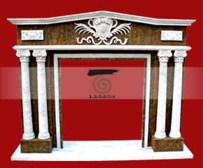 marble fireplace surround in USA style A-FP066