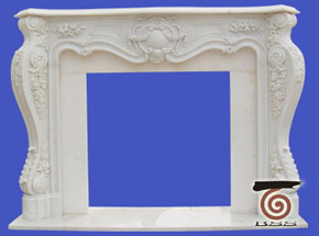 marble fireplace surround in USA style A-FP065
