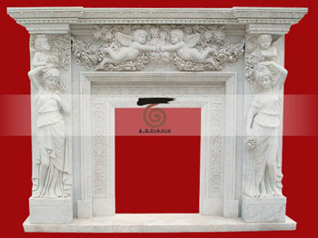 carved marble fireplace